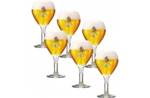Leffe Lot de 6 verres à bières transparents 330 ml