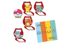 amscan Pokémon 9917116 Lot de 8 invitations et enveloppes pour fête d'anniversaire d'enfant