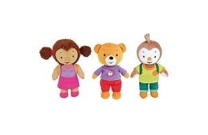 JEMINI T'CHOUPI Lot DE 3 Peluches +/- 19 CM : LALOU, Pilou ET Le Doudou DE T'CHOUPI