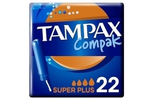 Tampax Compak, Tampons Avec Applicateur Super Plus, 22 Pochettes Individuelles, Flux Abondants, Sans Parfum et Colorant, Testé sous Controle Gynécologique, Protection Et Confort Pendant Vos Règles