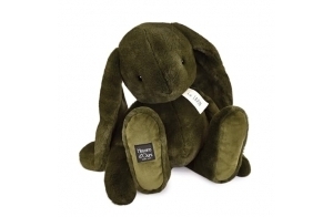 HISTOIRE D'OURS - Grande Peluche Lapin - Collection LE LAPIN - Couleur Kaki - Compagnon Douceur et Câlins Infinis - 50 cm - Idée Cadeau Inoubliable Pour Petits et Grands Enfants - HO3253