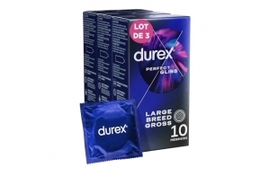 Durex PERFECT GLISS - 30 Préservatifs Extra Lubrifiés Silicone - Lot de 3 x 10 unités