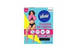 Vania | Culotte de Règles Flux Abondant (Taille XS/S) – Culotte menstruelle confortable, absorbante et réutilisable – Culotte classique lavable en machine avec jusqu'à 12h de protection anti-Fuite