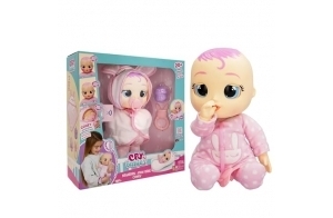 CRY BABIES Newborn Poupon nouveau-né avec un bracelet intelligent, de vraies larmes et des accessoires de bébé - Coney Poupon interactif-Jouet Cadeau pour Garçons et Filles 18 mois et plus