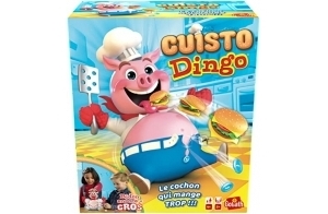 CUISTO DINGO - Jeu de Société pour Enfants - Amusez-vous à Nourrir le Cochon sans Faire Exploser son Ventre - Jeu Rigolo dès 4 Ans - Jouez en Famille ou entre Amis - 2 à 4 joueurs - 15 Min