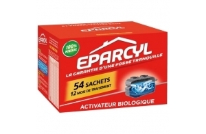 Eparcyl – 54 Sachets (12 mois de traitement) Activateur Biologique pour Fosses Septiques – Entretien Fosses Septiques