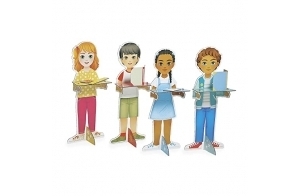 Janod - Un Jour… A l'Ecole - Jouet d'Imitation Métier - 250 Accessoires Inclus - Grands Personnages 65 cm - Développe l'imagination - Certifié FSC - Dès 3 Ans, J06623