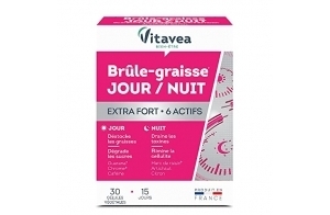 Vitavea - Complément alimentaire Minceur Brûle-graisse EXTRA FORT - Brule graisse : Guarana Chrome - Detox Draineur : Marc de raisin / Artichaut Citron - 30 gélules végétales - Fabriqué en France