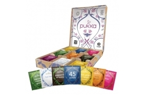 Pukka Coffret Sélection, Idée Cadeau Femme et Homme, Coffret Cadeau de Tisanes, Coffret Cadeau Thé 100% Bio Noël, Anniversaire, 9 Saveurs, Matcha, Gingembre, Miel, Nuit paisible et plus, 45 Sachets