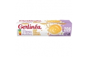 Gerlinéa - Coupelle Crème Repas Minceur - Substitut de Repas Complet et Rapide - Saveur : Vanille Caramel - 90677 630gr