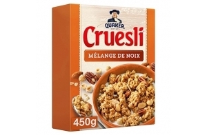 Quaker Céréales complètes, mélange de noix - La boîte de 450g