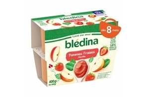 Blédina - Coupelles Pommes Fraises Menthe