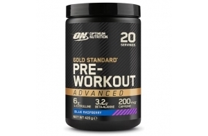 Optimum Nutrition Platinum, pré-workout premium pour énergie et concentration, avec caféine, L-Citrulline, Bêta-Alanine, vitamines B, saveur Framboise Bleue, 20 portions, 420 g