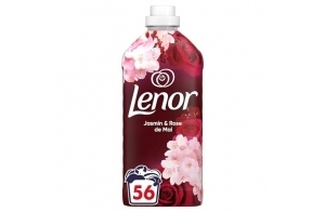 Lenor Adoucissant Linge, 448 Lavages (8x56), Jasmin et Rose de Mai, Collection Bien-être Avec Une Touche d’Huile Essentielle, Formule Fraîcheur Ultra Concentrée, Fabriqué en France