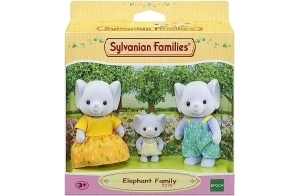 Sylvanian Families - La famille Éléphant - Set 3 figurines - Plongez dans l'univers de la famille Sylvanian - Figurines animaux miniatures - Jouet enfant 3 ans et + - 5376