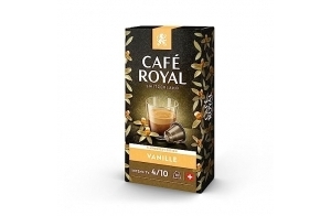 Café Royal Vanilla Flavoured 100 Capsules pour Cafetière à Café Nespresso - Intensité 4/10 - Capsules de Café en Aluminium certifiées UTZ