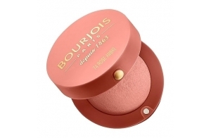 BOURJOIS - Boîte Ronde Blush 74 Rose Ambre - Piceau & Miroir Intégré - Technologie Fard Cuit - Texture Fine & Légère - Facile À Estomper - Parfum Gourmand