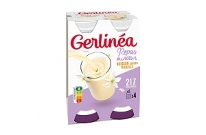 Gerlinéa - Boisson saveur Vanille - Repas à Boire Equilibré et Complet - Riche en Protéines - Sans Huile de Palme - 4 Repas - 4 x 236 ml