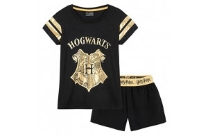 Harry Potter Pyjama Fille - Ensemble de Pyjama Short - Pyjama Court Fille 7-14 Ans (Noir, 7-8 Ans)