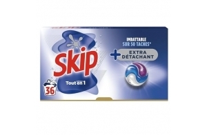 Skip Lessive Capsules Tout-en-1 Extra Détachant 36 Lavages