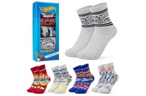 Hot Wheels Chaussettes Mi-Mollet Garçon, Coffret de 5 - Cadeau Enfant (Multi, 3-5 Ans)