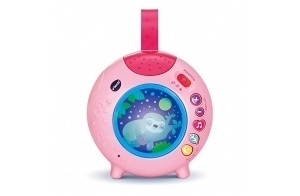 VTech - Lumi Veilleuse Nuit Enchantée Rose, Veilleuse Bébé Musicale, Projection Lumineuse au Plafond, Musique Douce, Bruits Blancs et Sons de la Nature, Cadeau de Naissance - Contenu en Français