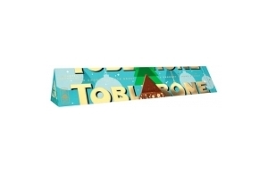 TOBLERONE - Barre Toblerone au Chocolat au Lait aux Amandes Salées Caramélisées avec Nougat au Miel et aux Amandes - Chocolat de Noël - Cadeau de Noël - Barre de 360g