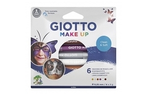 GIOTTO Make Up - Set 6 crayons cosmétiques couleurs métalliques, Métal