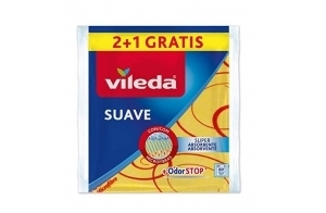 Vileda – Suave – Essuie-mains en avec 30% microfibre – Lot de 2 + 1 Unité gratis