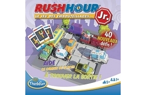 ThinkFun - Rush Hour Junior - Jeu de logique - Casse-tête - Embouteillage - 40 défis 4 niveaux - 1 Joueur ou plus dès 5 ans - Ravensburger - 76304 - Mixte - Version française