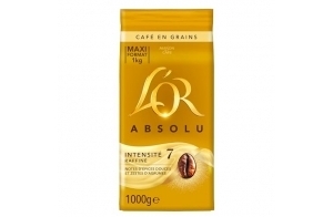 L'OR, 1 kg Café en Grains Absolu,100% Arabica, Intensité 7, 1kg ( l'emballage peut varier )