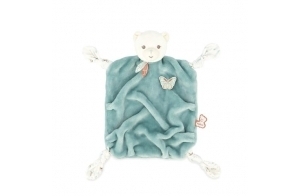 KALOO - Plume - Doudou Ours Vert 26 cm - Doudou Bébé Ultra-Doux - Développe Le Toucher - Facile à Attraper - Boîte Cadeau Personnalisable - Dès la Naissance, K214004