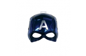 RUBIES - CAPTAIN AMERICA - Marvel Officiel - Masque Captain America pour Enfants - Taille Unique - Masque Avengers en Plastique avec Fermeture Velcro Ajustable - Pour Carnaval, Halloween