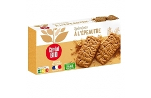 Céréal Bio - Spéculoos à l'Épeautre - Biscuits Bio - Sucre de Canne, Miel, Cannelle et Épices - Biscuits Pour le Café ou Thé - Encas Pour le Goûter - 1 Boîte 125 g