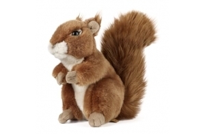 Living Nature Grand Écureuil, Écureuil en Peluche Doux et Réaliste, Peluche Écologique Naturli, 17cm, Red Squirrel