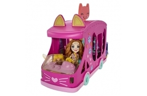 Enchantimals Coffret Camion Mode Avec Poupée 15 Cm Et Figurines Meilleurs Amis Animaux, Remorque Pour Animaux, +25 Accessoires, Jouet Enfant, A Partir De 4 Ans, HPB34