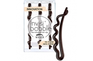 Invisibobble Waver Plus grande pince à cheveux marron Pretty Dark x3 I Barettes cheveux femme et fille I Grand confort avec forte tenue I Hair-Tech