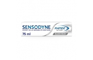 Sensodyne Dentifrice Rapide Action Blancheur, Sensibilité Dentaire, Dents Sensibles, Soulagement Rapide et Protection Longue Durée, 75 ml