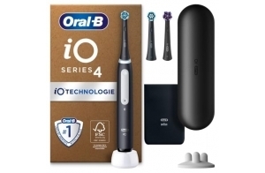 Oral-B iO Series 4 Plus Edition Brosse à dents électrique + 3 brosses à dents + 4 modes de nettoyage Emballage recyclable, Cadeau Saint Valentin