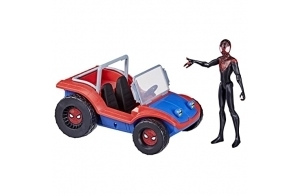 Spider-Man Marvel, Spider-Mobile, véhicule et Figurine Miles Morales à l'échelle de 15 cm, Jouets Marvel, dès 4 Ans