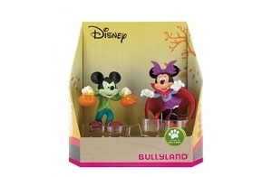 Bullyland 15082 - Walt Disney Mickey et Minnie en Costume d'halloween - Figurines peintes à la Main - sans PVC pour garçons et Filles - pour Jouer avec Imagination