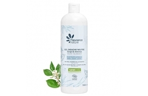 Fleurance Nature- Gel douche Neutre-Certifié Bio Cosmos Ecocert- 500m- ph neutre, sans savons- sans parfums- extra doux- pour peau sensible et atopique- pour adulte, enfant et bébé- 23140