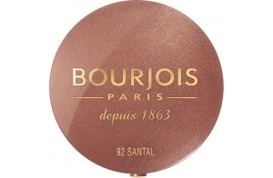 BOURJOIS - Boîte Ronde Blush 92 Santal - Piceau & Miroir Intégré - Technologie Fard Cuit - Texture Fine & Légère - Facile À Estomper - Parfum Gourmand