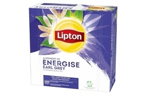 Lipton - Coffret Thé Noir Earl Grey - 100 Sachets - Parfumé & Fruité - Format adapté pour les professionnels