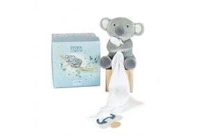 Doudou et Compagnie - Collection UNICEF - Doudou Attache-Sucette Koala Gris - Accroche Tétine 12 cm - Cadeau de Naissance pour Bébé Fille et Garçon - Garantie Doudou Perdu - Bébé & Moi - DC3787