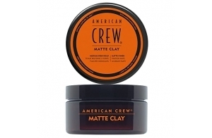 American Crew Matte Clay, Cire Cheveux Homme à l'Argile (85 g), Fixation Moyenne à Forte & Fini Mat et Soyeux, Tous Types de Cheveux, Formule Professionnelle, Sans Parfum