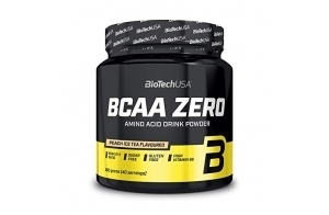 BioTechUSA BCAA Zero | Acides aminés essentiels en poudre | 6g BCAA avec L-Leucine instantanée | Vegan | Sans sucre, sans lactose, sans gluten, 360 g, Thé glacé à la pêche