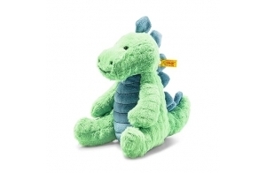 Steiff Soft Cuddly Friends Stegosaurus Spott, 087813, Vert/Bleu Pétrole, 28 cm