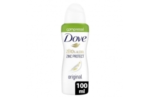 DOVE - Déodorant Femme Original Zinc Protect - Spray Compressé - 0% Alcool - 72h de protection anti-odeurs- 100ml