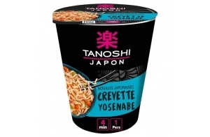 TANOSHI - Cup Nouilles Saveur Crevette Yosenabe - Nouilles Japonaises Instantanées - 1 Personne - 65 g